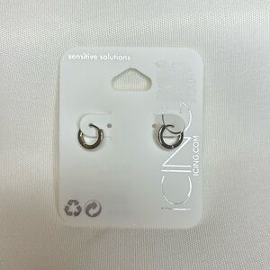 Icing Small Hoop Earrings Silver